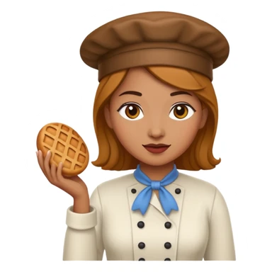 baker woman medium skin tone sticker