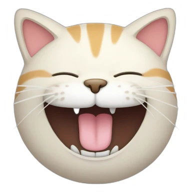 fat cat laughing sticker