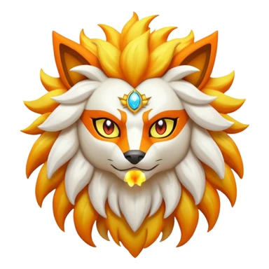 Pokemon legendary oragen and yellow solgaleo sticker