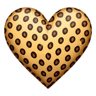 realistic leopard print heart sticker