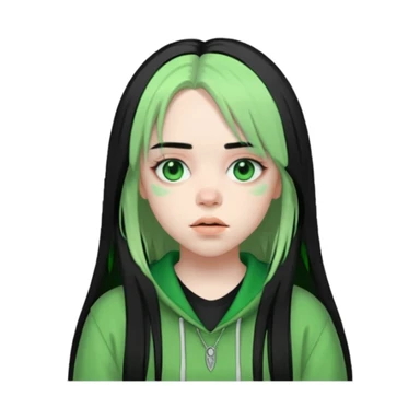 Make the billie eilish person sticker