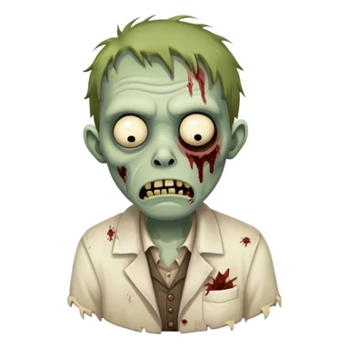 sleepy zombie clerk sticker