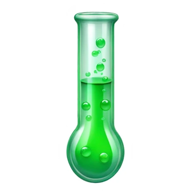 test tube with green substance inside  sticker