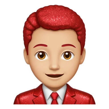 red glitter administrator sticker