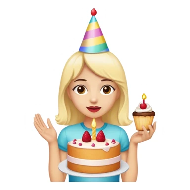 Girl celebrating sticker