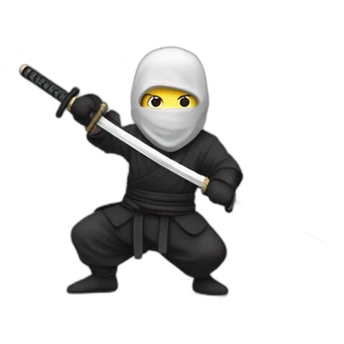 Un ninja avec un katana sticker