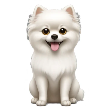 White Pomeranian short hair sticker