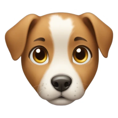 Puppy with the number 1 on its head sticker