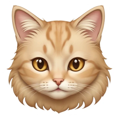beige cat with white brown haired girl  sticker
