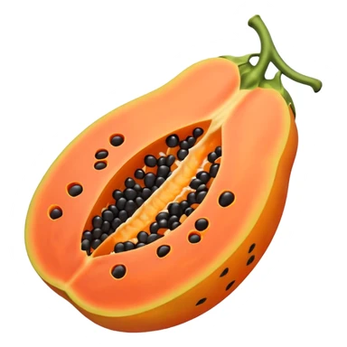 A beautiful papaya fruit is peeled and has black spots.It should be very ripe. sticker