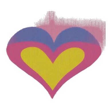 pansexual flag colors heart sticker