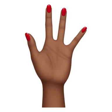 hand with red manicure sticker