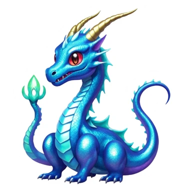 Magical Glittery Demonic Dragonair-Fakémon-creature sticker