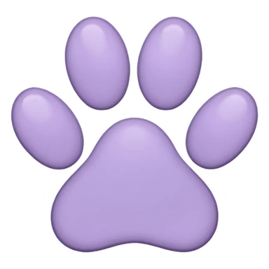 a pastel purple pawprint sticker