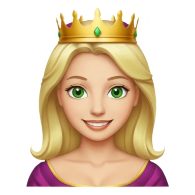 Sexy Queen Green eyes blonde Hair sticker