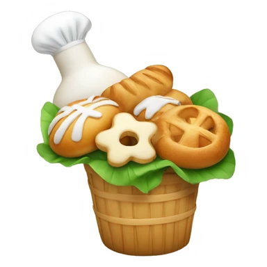 buket with bakery sticker