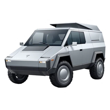 Tesla Cybertruck - Tesla (Model Year: 2022) (Iconic colour: Silver) sticker