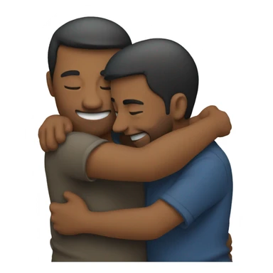 Two men hugging  sticker