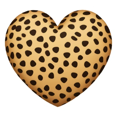 Cheetah print heart  sticker
