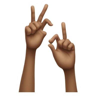 hand gestures mirrored opposite way sticker