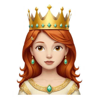 woman pelirroja con corona  sticker