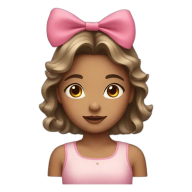 A girl with a bow sticker