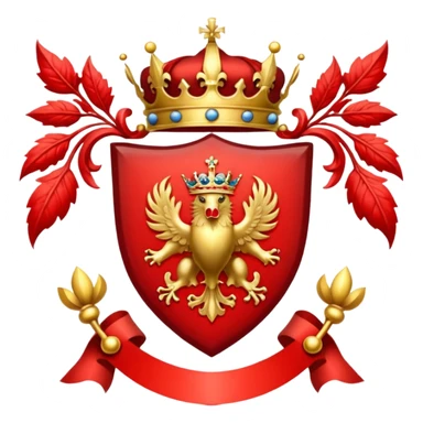 Red Royal Crest sticker