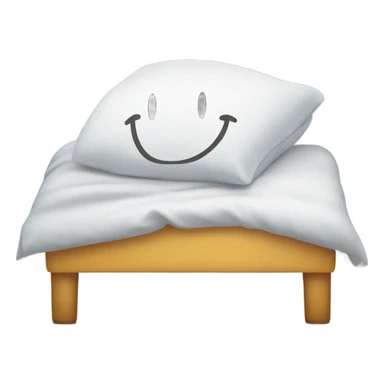 A smiley sleeping with the marketplace logo in the background, symbolizing information overload. sticker