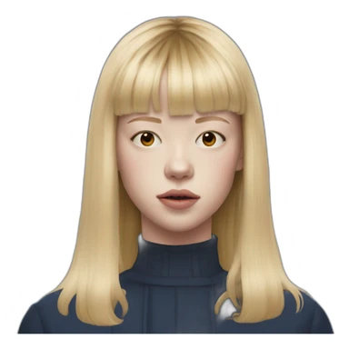 blonde mia goth with bangs sticker