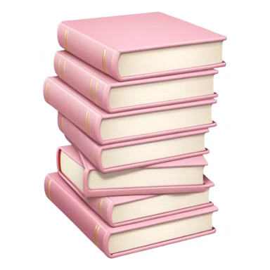 Stack of pale pink books sticker