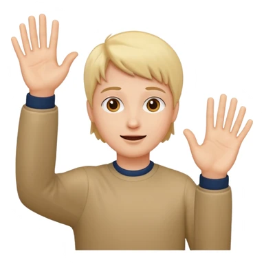 waving hands sticker