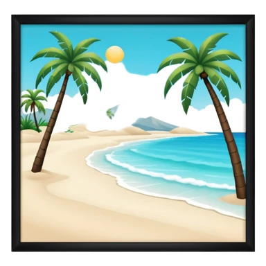 fondo de playa sticker