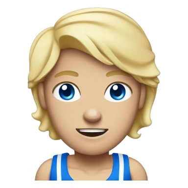 A blonde lefty boxer with blue eyes sticker