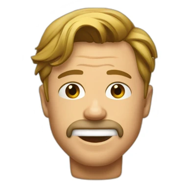 brad pitt sur toilette sticker