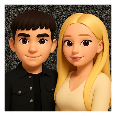 Slightly increase the volume of the upper body of the girl and shift her slightly to the right, preserving the style of the image. sticker