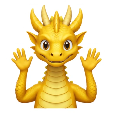 Draw a dragon that has his hands over his head (confused?) like psyduck and a head tilted sticker
