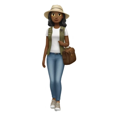travel girl outfit sticker