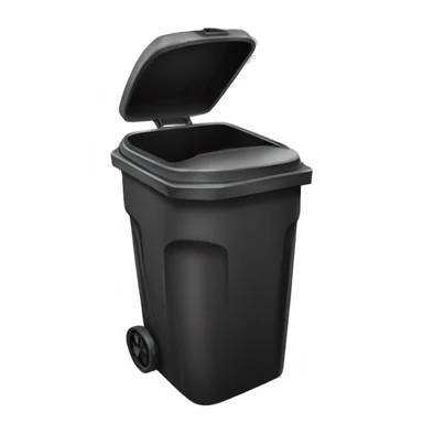 Dustbin wheeli black  sticker