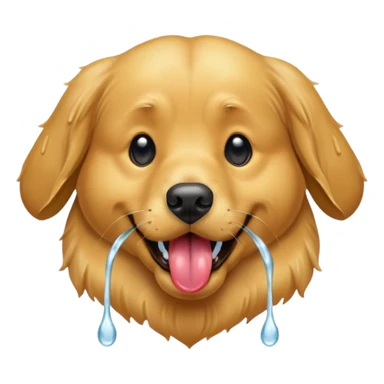 tongue out slobbering  sticker