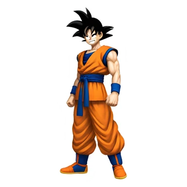 Goku feliz saludando sticker