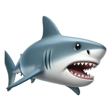 Shark on scateboard sticker