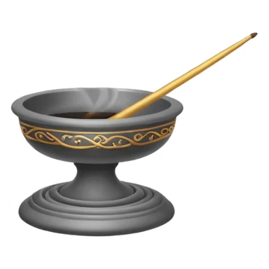 Burning incense on a traditional leaning holder  sticker