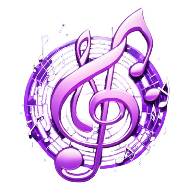 glitter music purple cyberpunk sticker