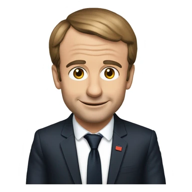 Emmanuel Macron qui promène son chien sticker