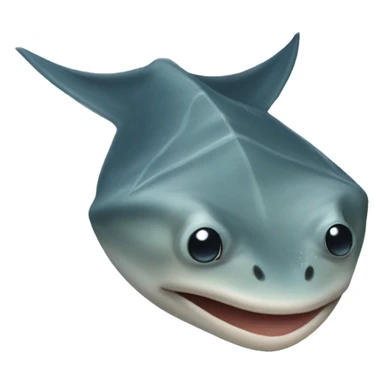 cute stingray doing kissy face sticker