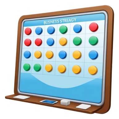 business strategy bord sticker