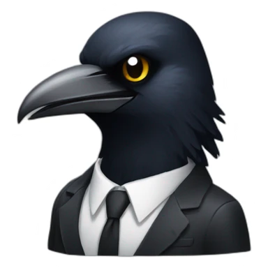 Crow Wearing a Mafia suit sticker