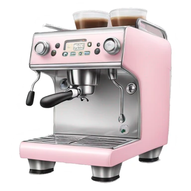 Pastel pink espresso machine sticker