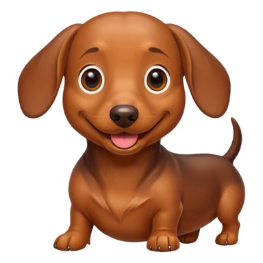 Emoji di un bassotto cane sticker