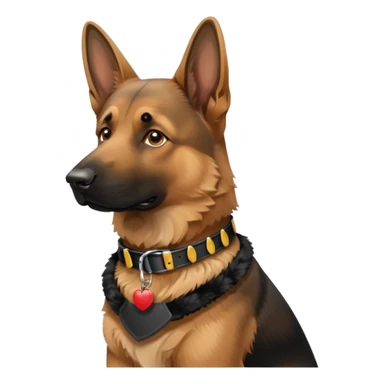 German Shepherd, dog collar sticker